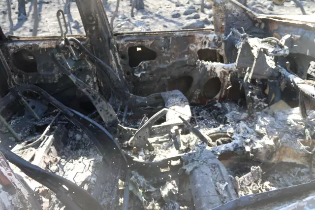 The area where 10 forest workers became martyrs! Vehicles turned to ashes, drag marks on the ground