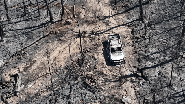 The area where 10 forest workers became martyrs! Vehicles turned to ashes, drag marks on the ground