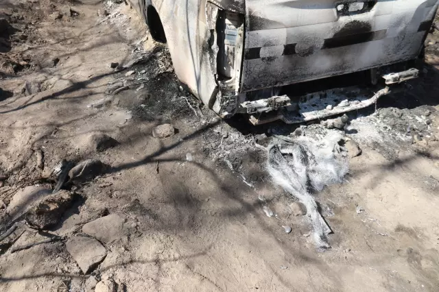 The area where 10 forest workers became martyrs! Vehicles turned to ashes, drag marks on the ground