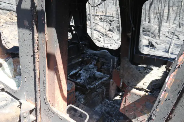 The area where 10 forest workers became martyrs! Vehicles turned to ashes, drag marks on the ground