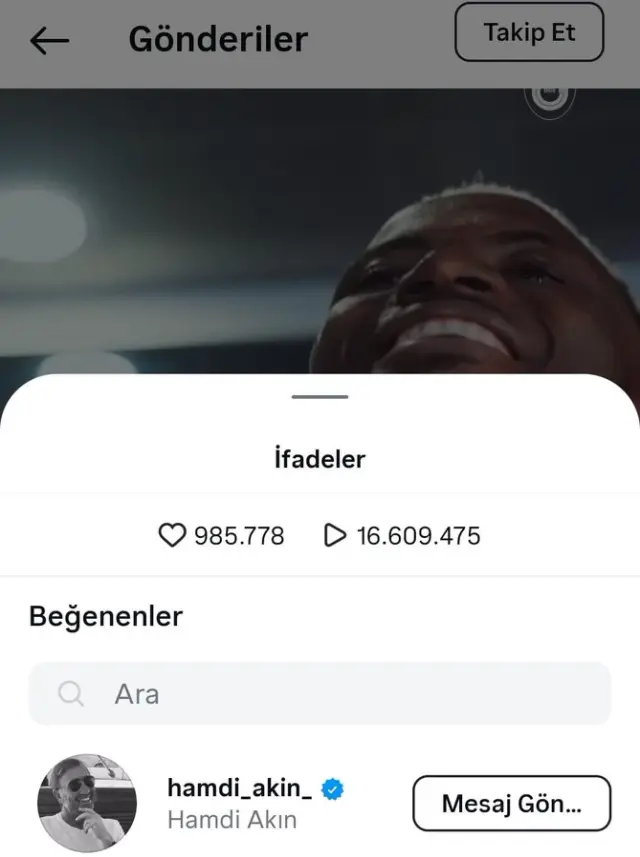 Hamdi Akın, who was told 'Sit down, man' by Aziz Yıldırım, liked Osimhen's video