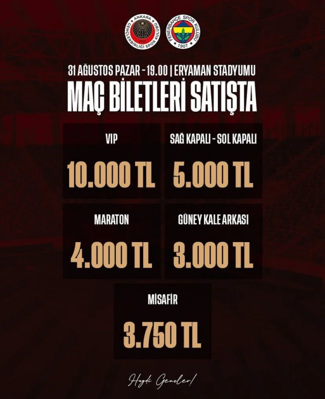 Crisis before the Fenerbahçe match! Ticket prices have increased by 10 times