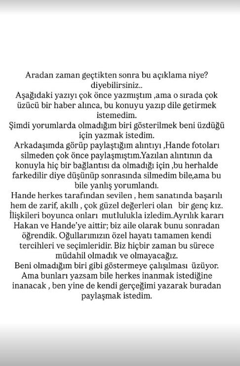 First statement from Arzu Sabancı regarding the breakup of Hande Erçel and Hakan Sabancı