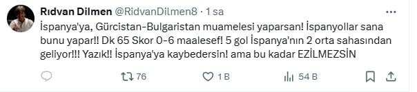 Harsh reaction from Rıdvan Dilmen to the Turkish National Team
