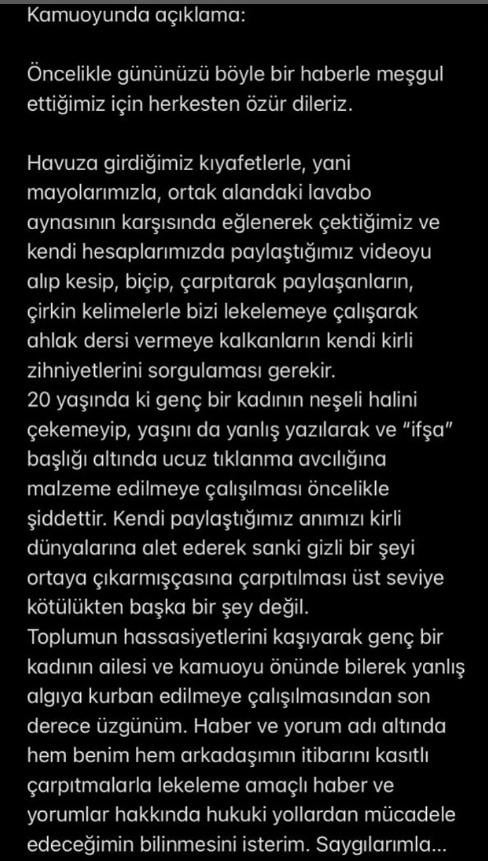 Ekin Mert Daymaz's strong reaction to the bathroom dance video: Question your dirty mindsets