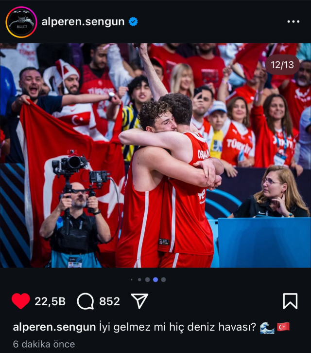 The match is over, but he continues to shoot! Alperen sends a bomb to Greece