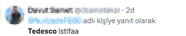 Now, Fenerbahçe fans are reacting to Tedesco's resignation