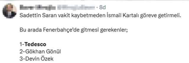 Now, Fenerbahçe fans are reacting to Tedesco's resignation