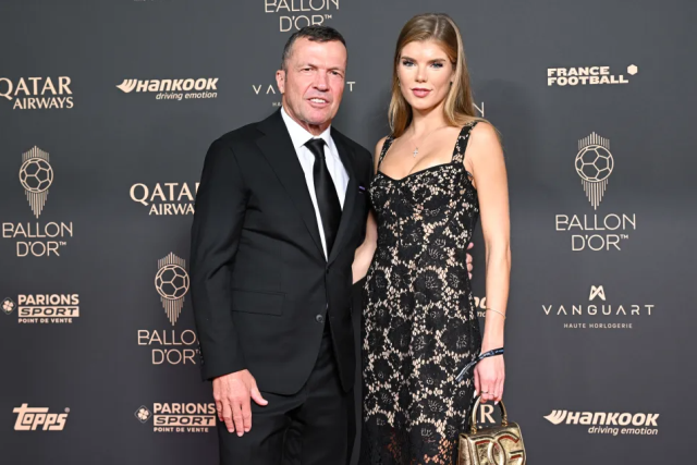 The 68-year-old legendary footballer attended the Ballon d'Or ceremony with his 26-year-old model girlfriend