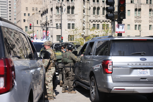Federal agents launched a hunt for immigrants in the city center