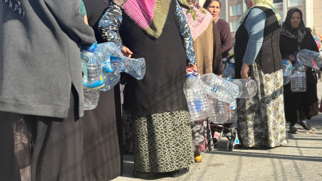 Water distribution is being carried out with tankers due to water shortages in Ankara