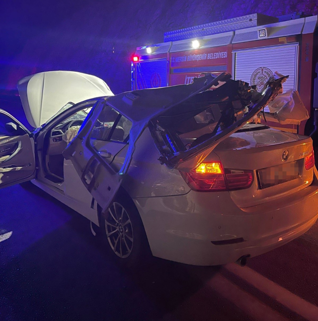 The wrecked car separated the elderly couple from death