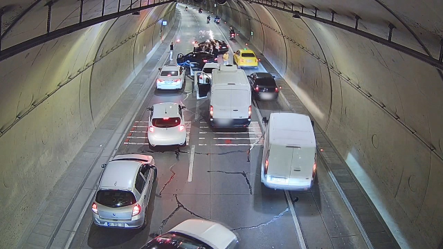 A penalty was imposed on the group that blocked the tunnel and had fun