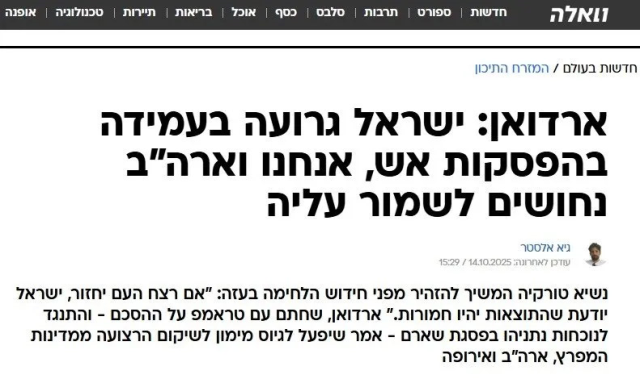 President Erdoğan's statements in the Israeli press: He clearly warned us