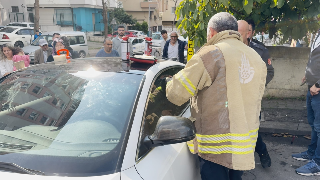 2-year-old child trapped inside the car