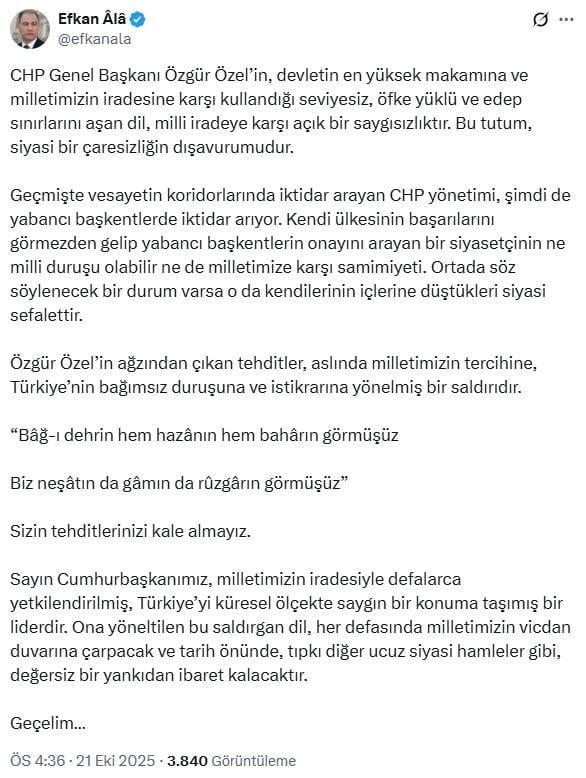 AK Party Spokesperson Çelik to Özgür Özel: He declared that he wants to establish a new Yassıada Gang