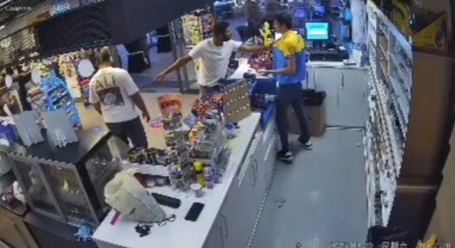 Two people who assaulted a gas station employee were arrested
