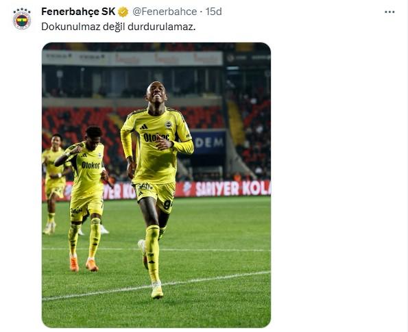 Sending a message to Galatasaray right after the match from Fenerbahçe