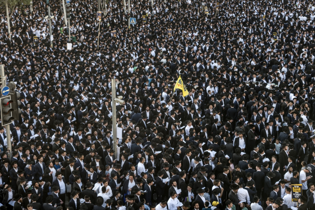 Thousands of Ultra-Orthodox Jews in Israel held an anti-mandatory military service demonstration
