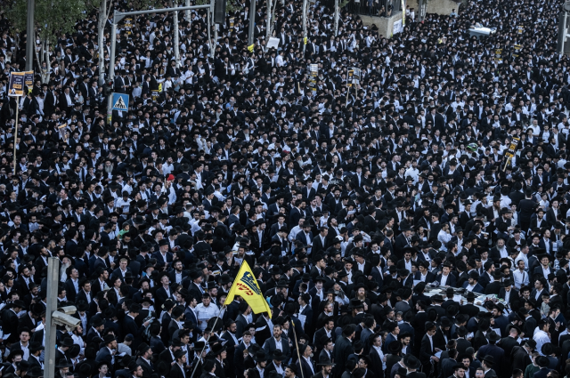 Thousands of Ultra-Orthodox Jews in Israel held an anti-mandatory military service demonstration