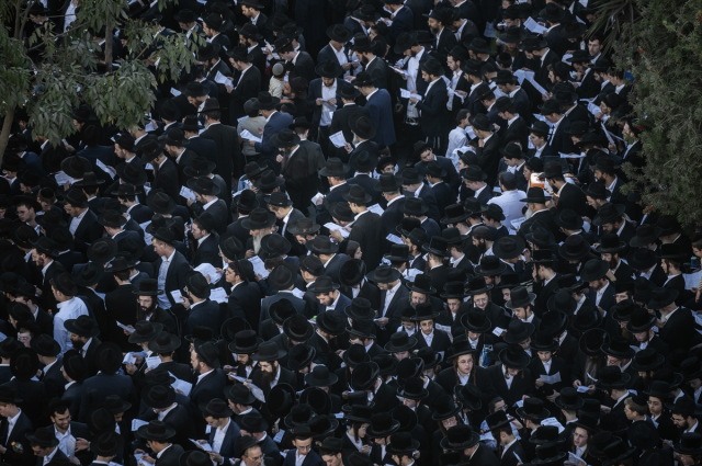 Thousands of Ultra-Orthodox Jews in Israel held an anti-mandatory military service demonstration