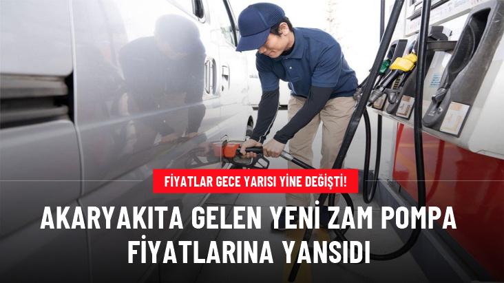 Akaryakıta gelen yeni zam pompa fiyatlarına yansıdı