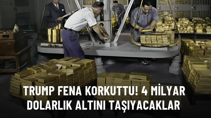 Dev banka 4 milyar dolarlık külçe altını ABD'ye taşıyacak