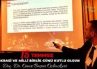 Demokrasinin iradeyle buluştuğu gün, “15 Temmuz”