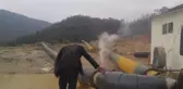 Barajda Heba Olan Termal Suyu Kalorifere Akıttılar