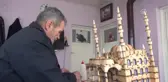 Kibrit Çöplerinden 4 Minareli Cami Maketi Yaptı