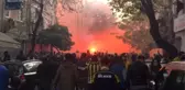 Fenerbahçeli Taraftarların Kullandığı Havai Fişek Yangın Çıkardı