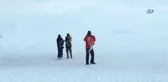 Ardahan-Özel) Donan Çıldır Gölü Üzerinde Çadır Kurdular