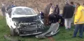 Otomobil Metrelerce Yükseklikten Tarlaya Uçtu: 1 Yaralı