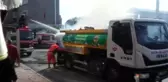 Geri Dönüşüm Aracında Yangın Kamerada