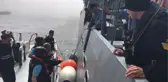 Karadeniz'de Batan Rus Savaş Gemisinin Kurtarılan Askerleri Görüntülendi