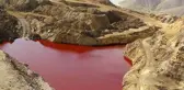 Kahramanmaraş'ta Gölet Kızıla Boyandı