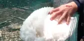 Erzincan'da Ceviz Büyüklüğünde Dolu Yağdı