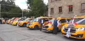 Isparta Yenilenen Taksilere 'Kadına Şiddete Hayır' Çıkartması Yapıştırıldı