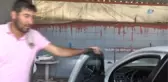 Oto Yıkamacıdan Vatandaşlara Serinlik Hizmeti