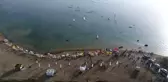 Van Gölü Kıyısında Halk Plajı Açıldı - Hava Çekimleri