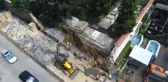 Duvarı Çöken Ermeni Mezarlığı'nın Enkazı Havadan Görüntülendi