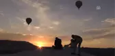 Sıcak Hava Balonları Düğün Fotoğraflarını Süslüyor