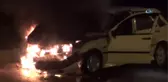 Seyir Halindeki Otomobil Alev Alev Yandı