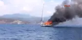 Fethiye'de Ahşap Gulet Yandı, Sahibi Gözyaşlarına Boğuldu