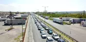 Trafik Kuyruğu Çilesi Havadan Görüntülendi
