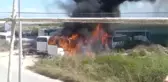 Antalya'da 4 Otobüs Alev Alev Yandı