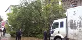 Kamyonun Çarptığı Ağaç Yola Devrildi