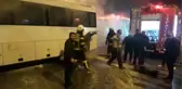 Adıyaman'da İşçileri Taşıyan Otobüs Alev Aldı