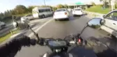 Trafikte Terör Saçan Motosikletli Kamerada