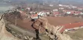 Heyelan Bölgesi Havadan Görüntülendi